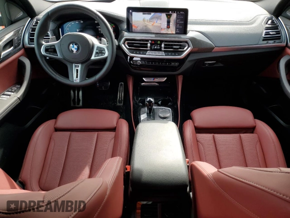 2024 BMW X4 M40i with VIN 5UX43DT05R9U46776, listed as a Copart auction lot 55015005 with 38,692 mi miles and Salvage title. Bid and sale history available at DreamBid. Image 8.