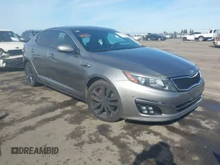 2015 Kia Optima SXL Turbo with VIN 5XXGR4A60FG413655, listed as a IAAI auction lot 41652388 with 134,642 mi miles and . Bid and sale history available at DreamBid. Image 1.