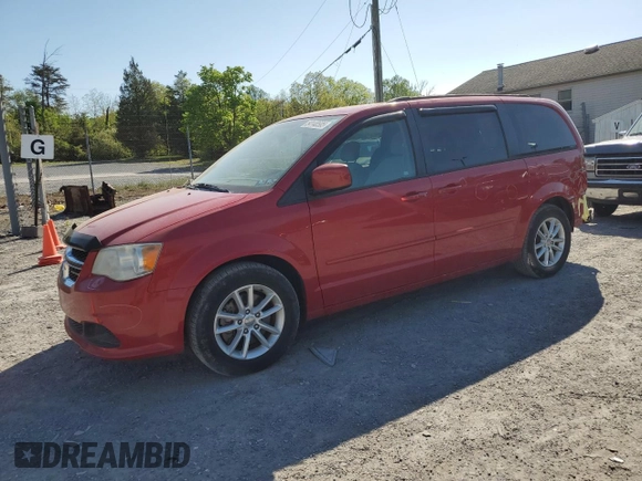 2014 Dodge Grand Caravan SXT with VIN 2C4RDGCG5ER182160, listed as a Copart auction lot 54140505 with 61,576 mi miles and Salvage Title. Bid and sale history available at DreamBid. Image 1.