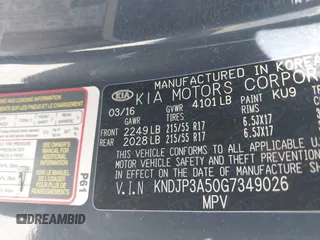 2016 Kia Soul + z VIN KNDJP3A50G7349026, wystawiony jako IAAI lot #42260782 z przebiegiem 63 913 mil mil oraz . Historia ofert i sprzedaży dostępna na DreamBid. Obrazek 9.