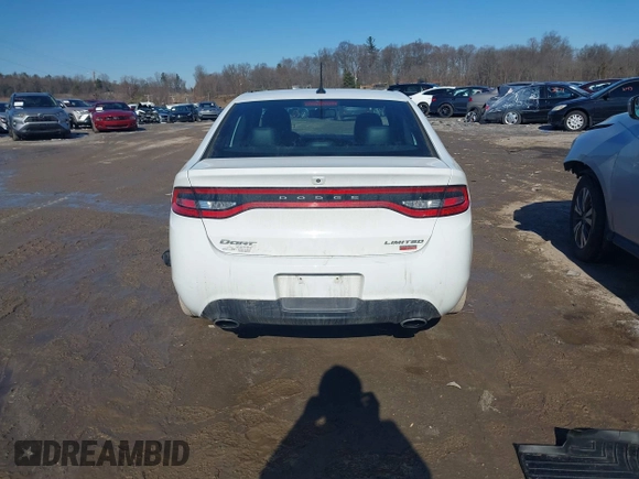 2013 Dodge Dart Limited with VIN 1C3CDFCH5DD323999, listed as a IAAI auction lot 41581332 with 180,840 mi miles. Bid and sale history available at carsss.com. Image 16.