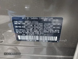 2023 Subaru Forester Premium with VIN JF2SKAECXPH510817, listed as a IAAI auction lot 42355001 with 26,052 mi miles and . Bid and sale history available at DreamBid. Image 9.