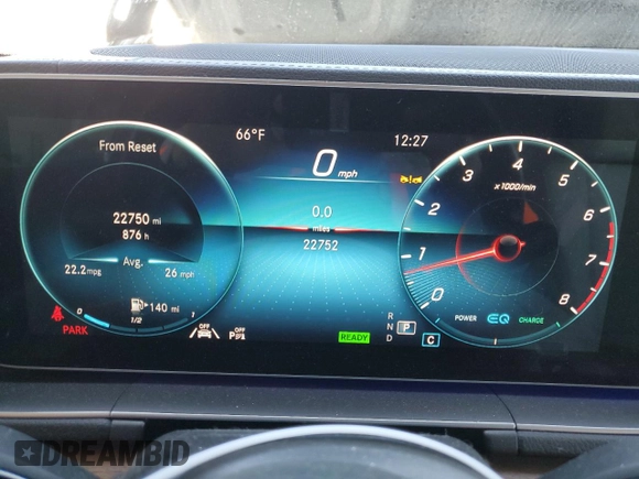 2023 Mercedes-Benz GLS 450 with VIN 4JGFF5KE7PA954520, listed as a Copart auction lot 47780935 with 22,752 mi miles and Salvage Title. Bid and sale history available at DreamBid. Image 9.