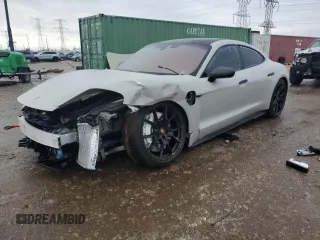 2024 Porsche Taycan GTS with VIN WP0AD2Y15RSA47157, listed as a Copart auction lot 43375725 with 1,555 mi miles and Salvage Title. Bid and sale history available at DreamBid. Image 1.