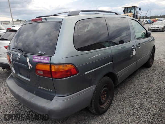 2000 Toyota Sienna LE with VIN 4T3ZF13C6YU258905, listed as a Copart auction lot 74745744 with 0 mi miles and Salvage Title. Bid and sale history available at carsss.com. Image 3.
