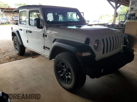 2023 Jeep Wrangler Sport with VIN 1C4HJXDGXPW697782, listed as a Copart auction lot 46709525 with 16,147 mi miles and Clean Title. Bid and sale history available at DreamBid. Image 4.