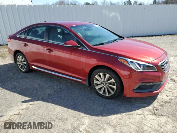 2016 Hyundai Sonata Sport with VIN 5NPE34AF4GH285354, listed as a Copart auction lot 49621125 with 135,174 mi miles and Clean Title. Bid and sale history available at DreamBid. Image 4.