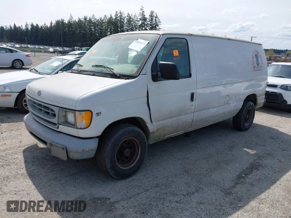 2000 Ford Econoline Cargo with VIN 1FTRE14W7YHA37668, listed as a IAAI auction lot 42001679 with 210,713 mi miles. Bid and sale history available at carsss.com. Image 2.