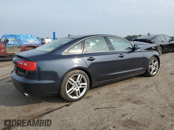 2015 Audi A6 Premium Plus with VIN WAUGFAFC5FN034951, listed as a Copart auction lot 58916435 with 121,560 mi miles and Clean title. Bid and sale history available at DreamBid. Image 3.