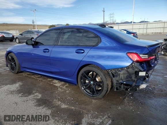 2020 BMW 3 Series 330i xDrive with VIN 3MW5R7J02L8B06928, listed as a Copart auction lot 48355035 with 42,278 mi miles and Salvage title. Bid and sale history available at DreamBid. Image 2.
