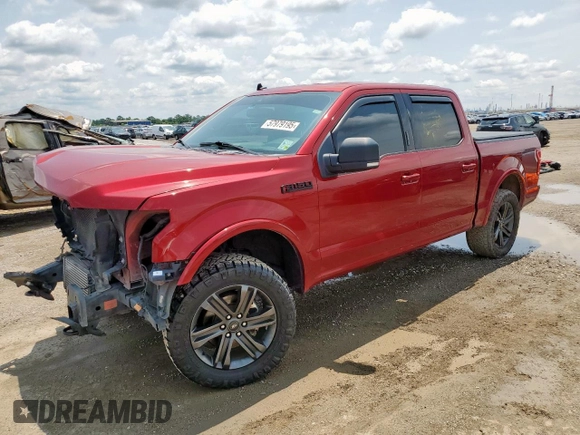 2019 Ford F-150 XL with VIN 1FTEW1EPXKFB27337, listed as a Copart auction lot 57979195 with 103,435 mi miles and Salvage title. Bid and sale history available at DreamBid. Image 1.