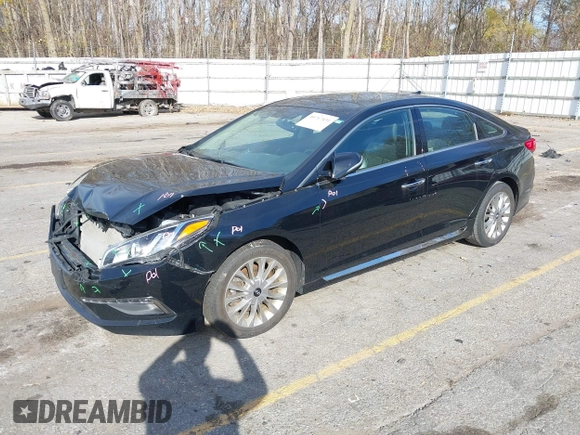 2015 Hyundai Sonata Limited with VIN 5NPE34AF4FH082978, listed as a IAAI auction lot 40717431 with 84,870 mi miles and . Bid and sale history available at carsss.com. Image 17.