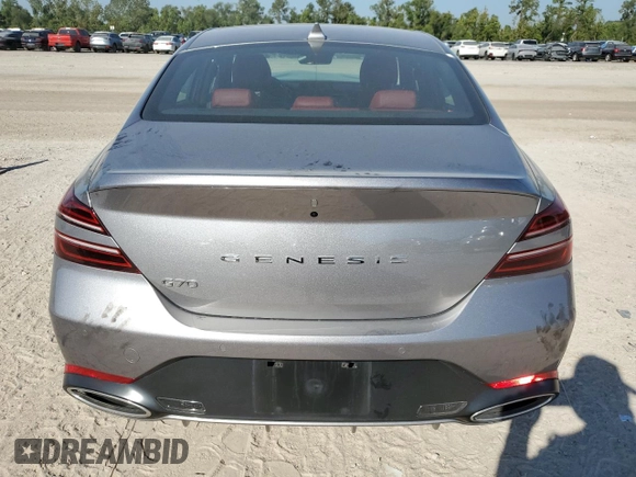 2024 Genesis G70 2.5T with VIN KMTG34SC1RU136889, listed as a Copart auction lot 74356314 with 9,158 mi miles and Salvage Title. Bid and sale history available at carsss.com. Image 6.
