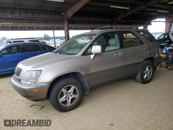 1999 Lexus RX 300 Luxury SUV with VIN JT6HF10U3X0090353, listed as a Copart auction lot 43443185 with 150,462 mi miles and Clean Title. Bid and sale history available at carsss.com. Image 1.