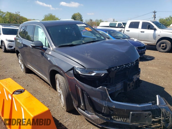 2021 Cadillac XT6 Premium Luxury with VIN 1GYKPDRS5MZ209942, listed as a Copart auction lot 52539124 with 0 mi miles and Salvage Title. Bid and sale history available at carsss.com. Image 4.