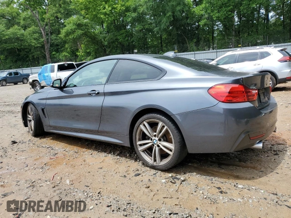 2015 BMW 4 Series 435i with VIN WBA3R1C50FK193213, listed as a Copart auction lot 58164215 with 109,366 mi miles and Salvage title. Bid and sale history available at DreamBid. Image 2.
