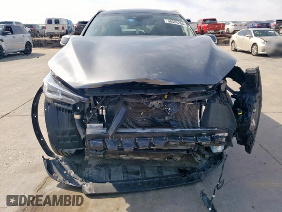 2023 Infiniti QX50 Luxe with VIN 3PCAJ5BA3PF105275, listed as a Copart auction lot 50584265 with 26,399 mi miles and Salvage title. Bid and sale history available at DreamBid. Image 5.