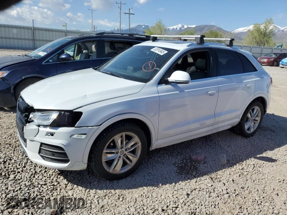 2016 Audi Q3 Premium Plus with VIN WA1EFCFS6GR007517, listed as a Copart auction lot 53914945 with 72,580 mi miles and Clean Title. Bid and sale history available at carsss.com. Image 1.