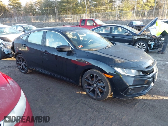 2019 Honda Civic Sport with VIN 2HGFC2F84KH514704, listed as a IAAI auction lot 41225362 with 43,111 mi miles and . Bid and sale history available at DreamBid. Image 1.