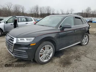 2018 Audi Q5 Premium Plus with VIN WA1BNAFY5J2073944, listed as a Copart auction lot 52778875 with 48,083 mi miles and Salvage Title. Bid and sale history available at carsss.com. Image 1.