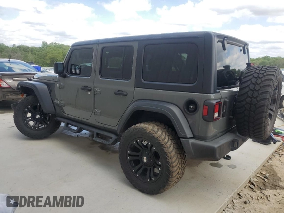 2020 Jeep Wrangler Unlimited Sport with VIN 1C4HJXDG6LW311546, listed as a Copart auction lot 51675395 with 27,679 mi miles and Salvage title. Bid and sale history available at DreamBid. Image 2.