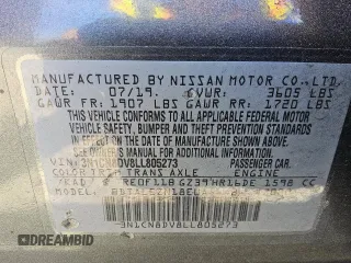 2020 Nissan Versa S with VIN 3N1CN8DV8LL805273, listed as a Copart auction lot 49890015 with 69,699 mi miles and Clean Title. Bid and sale history available at carsss.com. Image 13.
