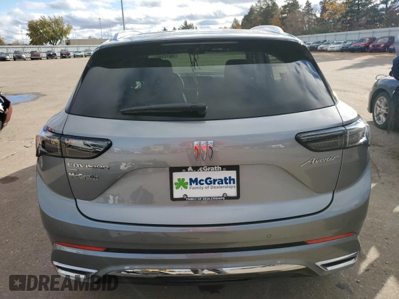 2024 Buick Envision Avenir with VIN LRBFZSE43RD013465, listed as a Copart auction lot 78817344 with 1,853 mi miles and Salvage Title. Bid and sale history available at carsss.com. Image 6.