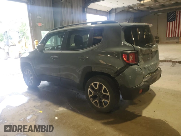 2017 Jeep Renegade Latitude with VIN ZACCJBBB5HPE48244, listed as a Copart auction lot 57561845 with 100,927 mi miles and Salvage title. Bid and sale history available at DreamBid. Image 2.
