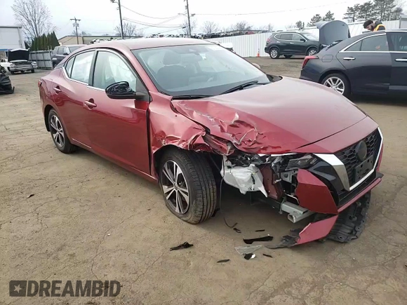 2021 Nissan Sentra SV with VIN 3N1AB8CV6MY319339, listed as a Copart auction lot 51380455 with 47,578 mi miles and Salvage Title. Bid and sale history available at DreamBid. Image 10.