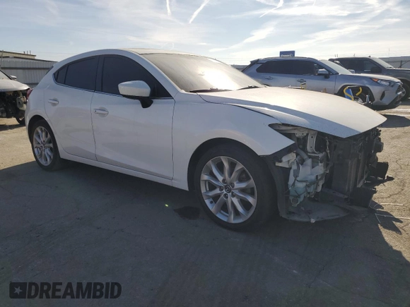 2015 Mazda 3 S Grand Touring with VIN JM1BM1M3XF1263185, listed as a Copart auction lot 41847175 with 157,301 mi miles and Salvage Title. Bid and sale history available at DreamBid. Image 4.