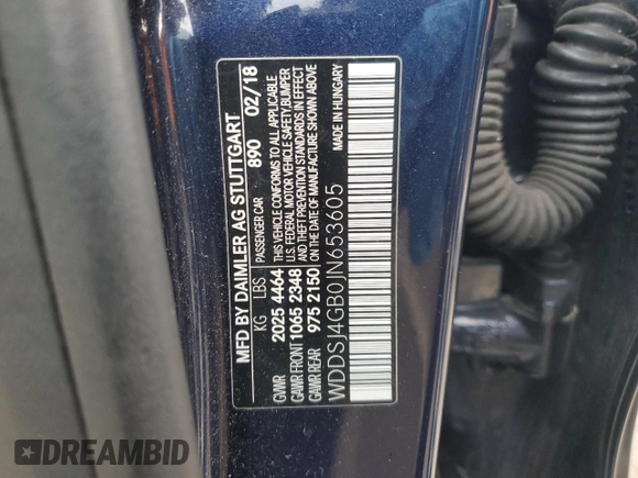 2018 Mercedes-Benz CLA 250 z VIN WDDSJ4GB0JN653605, wystawiony jako Copart lot #53634615 z przebiegiem 38 095 mil mil oraz Szkoda całkowita • Salvage title. Historia ofert i sprzedaży dostępna na DreamBid. Obrazek 12.