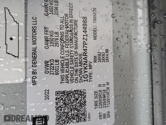 2023 Cadillac XT5 FWD Luxury z VIN 1GYKNAR47PZ144988, wystawiony jako Copart lot #50830365 z przebiegiem 17 687 mil mil oraz Szkoda całkowita • Salvage title. Historia ofert i sprzedaży dostępna na DreamBid. Obrazek 13.
