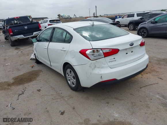 2016 Kia Forte LX with VIN KNAFK4A63G5576853, listed as a IAAI auction lot 41932765 with 77,655 mi miles. Bid and sale history available at carsss.com. Image 3.