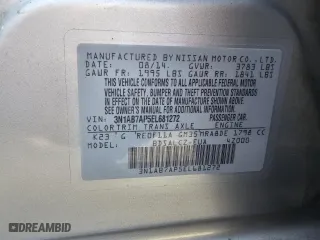2014 Nissan Sentra S with VIN 3N1AB7APSEL6BL27Z, listed as a Copart auction lot 54271015 with 105,241 mi miles and Clean Title. Bid and sale history available at carsss.com. Image 10.