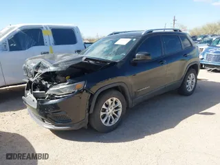 2020 Jeep Cherokee Latitude with VIN 1C4PJLCB9LD596491, listed as a IAAI auction lot 41809481 with 77,416 mi miles. Bid and sale history available at carsss.com. Image 2.