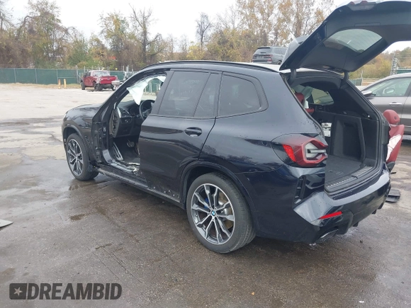 2023 BMW X3 M40i with VIN 5UX83DP07P9P81076, listed as a IAAI auction lot 40842928 with 22,459 mi miles and . Bid and sale history available at DreamBid. Image 3.