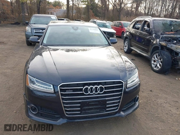 2017 Audi A8 L with VIN WAU44AFDXHN006857, listed as a IAAI auction lot 41758062 with 88,385 mi miles. Bid and sale history available at carsss.com. Image 12.