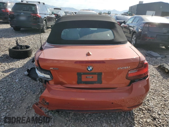 2015 BMW 2 Series 228i xDrive with VIN WBA1K7C50FV235022, listed as a Copart auction lot 70205714 with Not Provided miles and Salvage Title. Bid and sale history available at DreamBid. Image 6.