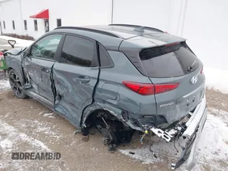 2022 Hyundai Kona Limited with VIN KM8K5CA3XNU806377, listed as a IAAI auction lot 41403043 with 12,618 mi miles. Bid and sale history available at carsss.com. Image 3.