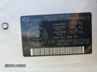 2013 Hyundai Elantra Limited z VIN 5NPDH4AE6DH219968, wystawiony jako Copart lot #55391155 z przebiegiem 169 515 mil mil oraz Czysty tytuł • Clean title. Historia ofert i sprzedaży dostępna na DreamBid. Obrazek 13.