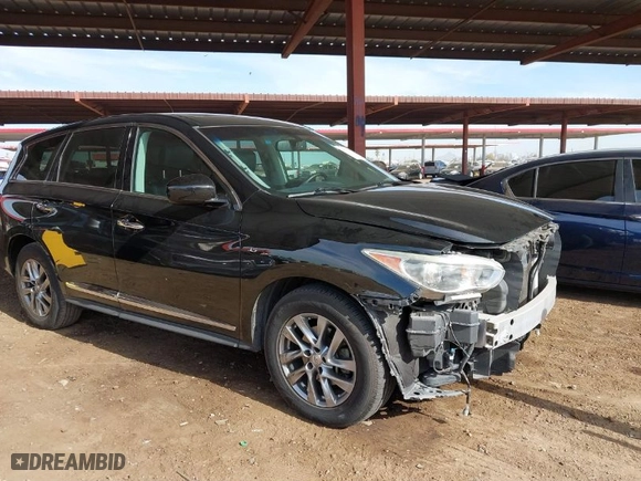 2015 Infiniti QX60 with VIN 5N1AL0MN6FC527545, listed as a IAAI auction lot 41537800 with 121,920 mi miles. Bid and sale history available at carsss.com. Image 1.