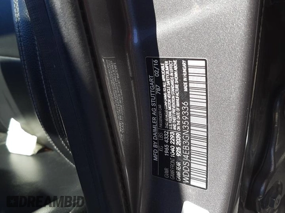 2016 Mercedes-Benz CLA 250 with VIN WDDSJ4EB3GN359336, listed as a Copart auction lot 71856543 with 179,334 mi miles and . Bid and sale history available at DreamBid. Image 12.