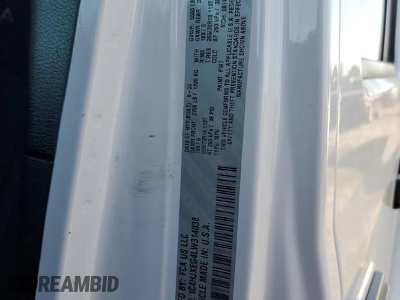 2020 Jeep Wrangler Unlimited Sahara Altitude with VIN 1C4HJXEG4LW314038, listed as a Copart auction lot 73728374 with 50,828 mi miles and Salvage title. Bid and sale history available at DreamBid. Image 14.