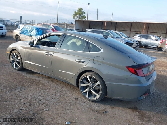 2023 Hyundai Sonata SEL Plus with VIN KMHL44J25PA276957, listed as a IAAI auction lot 41526596 with 38,496 mi miles. Bid and sale history available at carsss.com. Image 3.