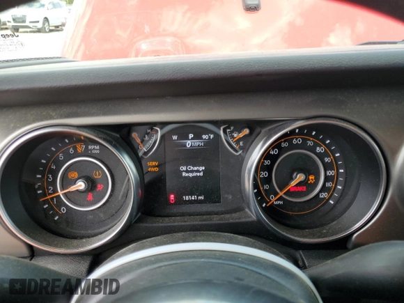2023 Jeep Gladiator Sport z VIN 1C6HJTAG0PL556855, wystawiony jako Copart lot #57628425 z przebiegiem 18 141 mil mil oraz Szkoda całkowita • Salvage title. Historia ofert i sprzedaży dostępna na DreamBid. Obrazek 9.