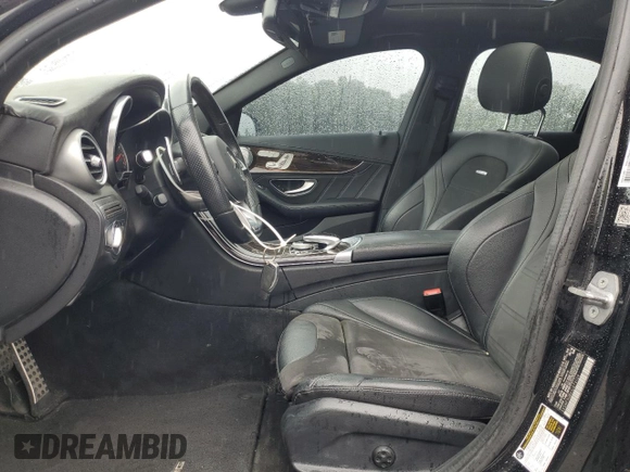 2018 Mercedes-Benz C 63 AMG with VIN 55SWF8GBXJU273169, listed as a Copart auction lot 60124405 with 55,440 mi miles and Salvage title. Bid and sale history available at DreamBid. Image 7.