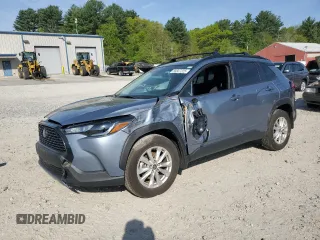 2022 Toyota Corolla Cross LE with VIN 7MUBAABG6NV041555, listed as a Copart auction lot 56567225 with 26,736 mi miles and Salvage title. Bid and sale history available at DreamBid. Image 1.