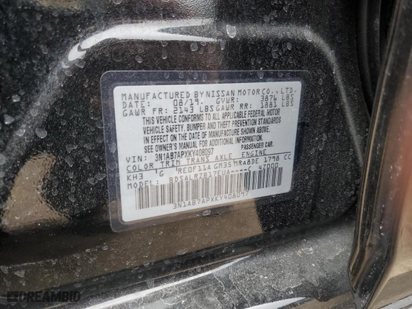 2019 Nissan Sentra S with VIN 3N1AB7APXKY408097, listed as a Copart auction lot 47368415 with 100,141 mi miles and Salvage Title. Bid and sale history available at carsss.com. Image 12.