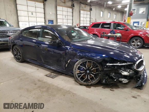 2024 BMW 8 Series M850i with VIN WBAGV8C07RCR46776, listed as a Copart auction lot 80021814 with 3,772 mi miles and Salvage Title. Bid and sale history available at carsss.com. Image 4.