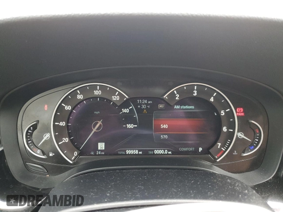 2019 BMW 5 Series 530i xDrive z VIN WBAJA7C52KWW22601, wystawiony jako Copart lot #43244135 z przebiegiem 99 958 mil mil oraz Szkoda całkowita • Salvage title. Historia ofert i sprzedaży dostępna na DreamBid. Obrazek 9.